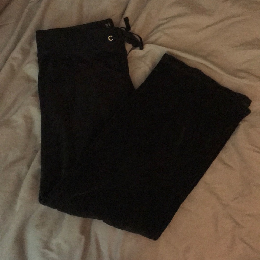 Black velour lounge pants from New York & Company